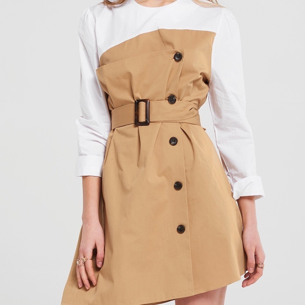 Felicity trench dress with belt - Picture 2 of 4